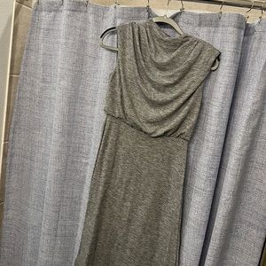 Ann Taylor gray size, small petite, midi, dress, casual